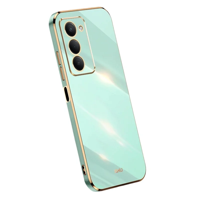XINLI For Xiaomi Redmi 15 5G (Global) (169mm) Case TPU Phone Cover with Electroplating Frame - Cyan