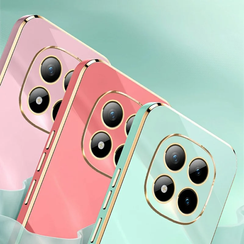 XINLI For Xiaomi Poco M8 Pro 5G / Redmi Note 15 Pro+ 5G (Global) Case TPU Phone Cover with Electroplating Frame - Cyan