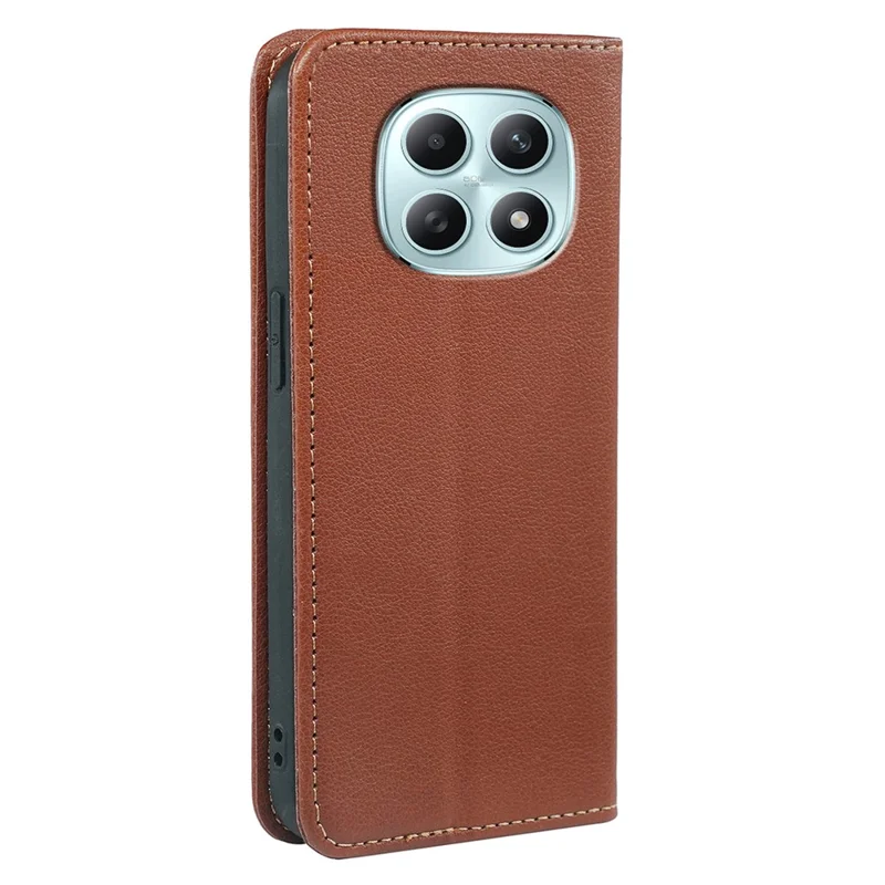 For Xiaomi Redmi Note 15 5G (Global) Case Wallet RFID Blocking Leather Phone Cover Strong Magnetic Closure - Brown