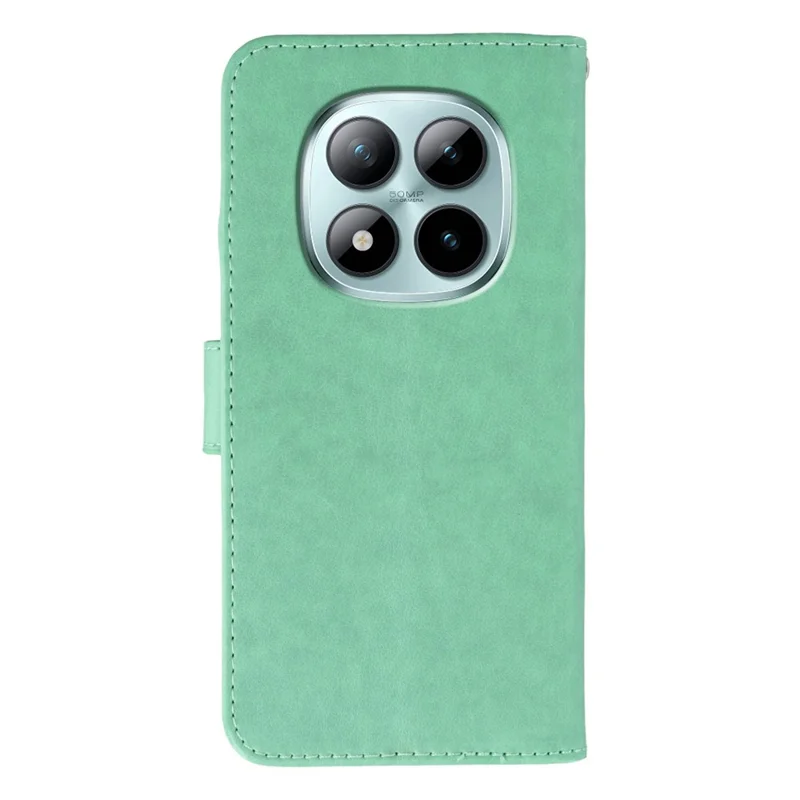 Flipportemonnee hoesje van PU-leer met draagkoord voor Xiaomi Redmi Note 15 Pro+ 5G - Groen