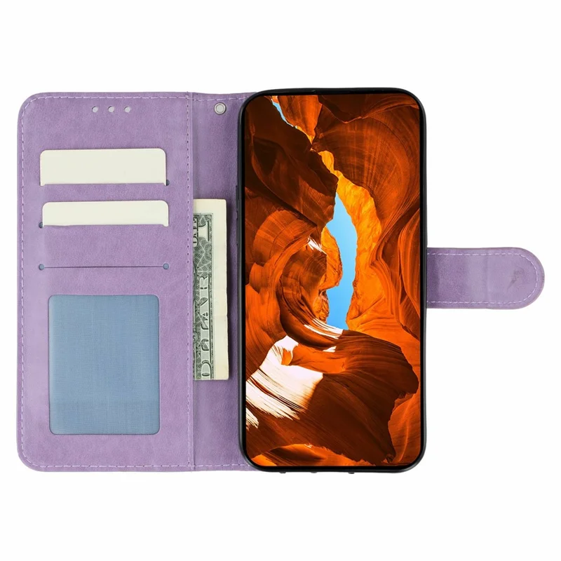 For Xiaomi Poco M8 5G / Redmi Note 15 5G (Global) / 15 4G (Global) Case PU Leather Flip Wallet Phone Cover with Strap - Purple