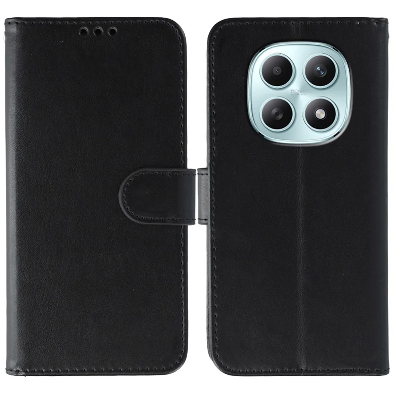 For Xiaomi Redmi Note 15 5G (Global) Case PU Leather Flip Wallet Phone Cover with Strap - Black