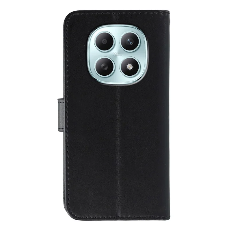 For Xiaomi Redmi Note 15 5G (Global) Case PU Leather Flip Wallet Phone Cover with Strap - Black