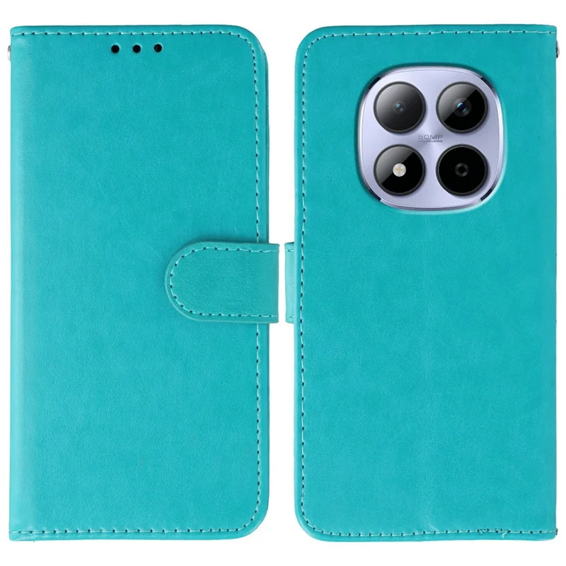 Flipportemonnee hoesje van PU-leer met standaardfunctie en riem voor Xiaomi Redmi Note 15 Pro 5G - Blauw