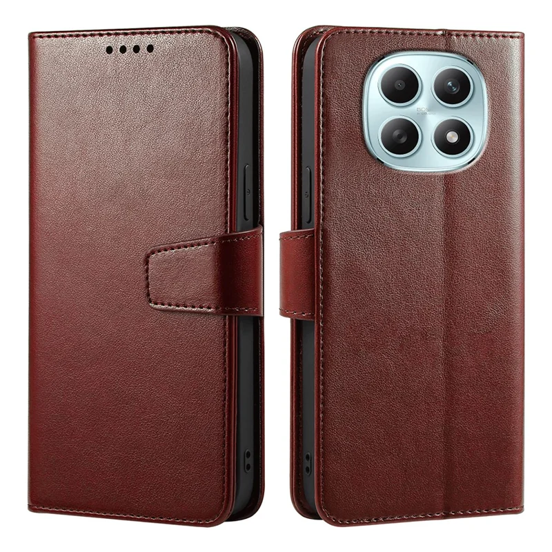 For Xiaomi Poco M8 5G / Redmi Note 15 5G (Global) / 15 4G (Global) Case Stand Card Holder Wallet Leather Phone Cover - Brown