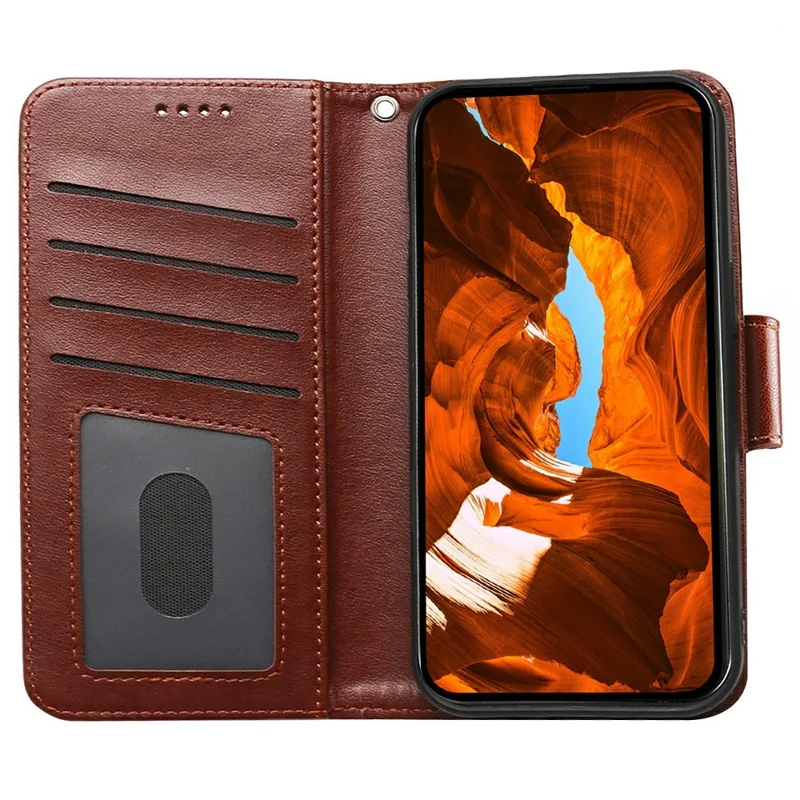 For Xiaomi Poco M8 5G / Redmi Note 15 5G (Global) / 15 4G (Global) Case Stand Card Holder Wallet Leather Phone Cover - Brown