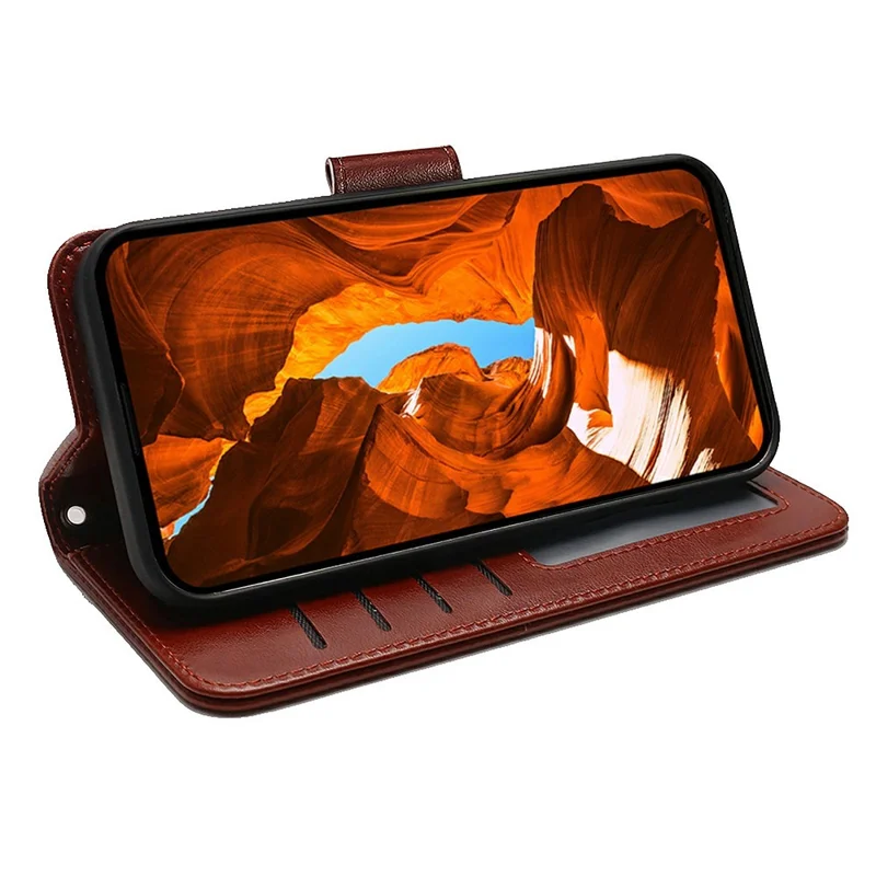 For Xiaomi Poco M8 5G / Redmi Note 15 5G (Global) / 15 4G (Global) Case Stand Card Holder Wallet Leather Phone Cover - Brown