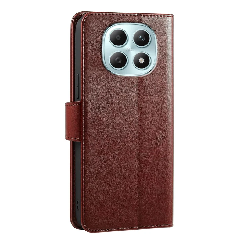 For Xiaomi Poco M8 5G / Redmi Note 15 5G (Global) / 15 4G (Global) Case Stand Card Holder Wallet Leather Phone Cover - Brown