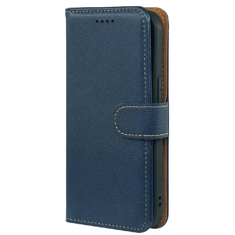 For Xiaomi Redmi Turbo 4 Pro 5G / Poco F7 5G Case RFID Blocking Wallet Litchi Texture Leather Phone Cover Magnetic Clasp - Blue