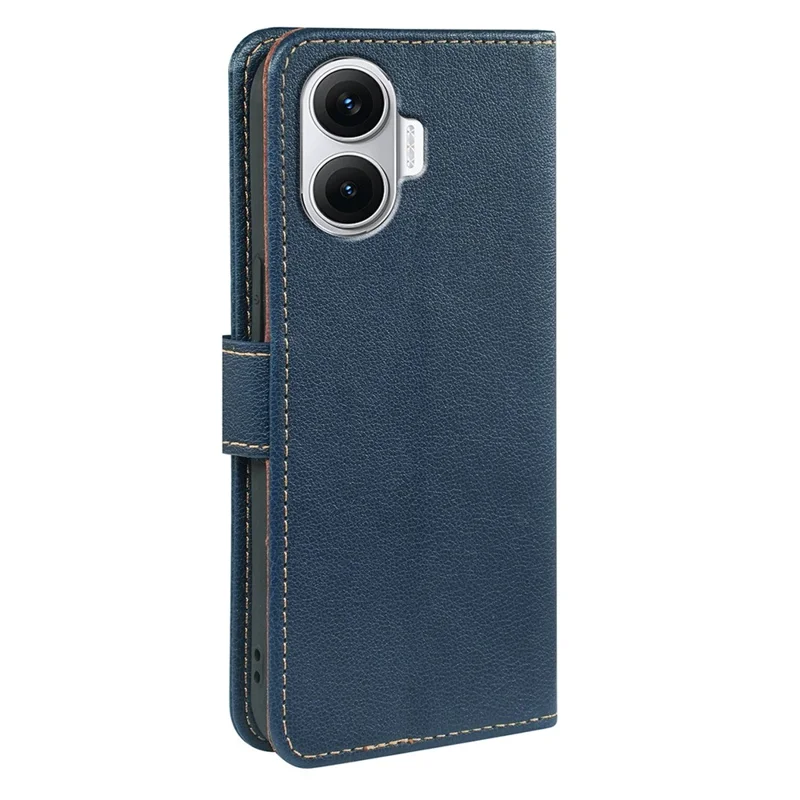 For Xiaomi Redmi Turbo 4 Pro 5G / Poco F7 5G Case RFID Blocking Wallet Litchi Texture Leather Phone Cover Magnetic Clasp - Blue