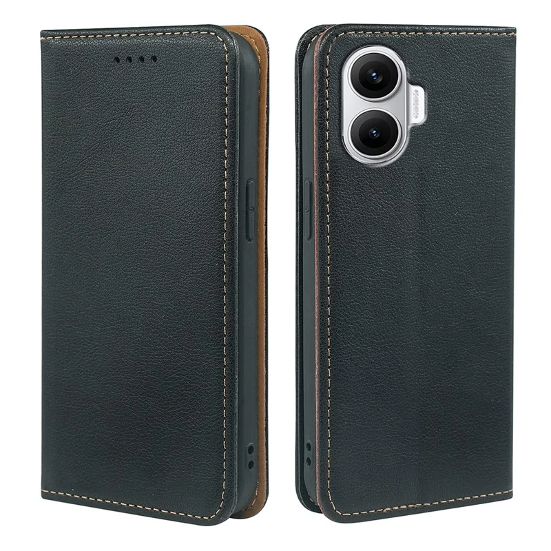For Xiaomi Redmi Turbo 4 Pro 5G / Poco F7 5G Case Wallet RFID Blocking Leather Phone Cover Strong Magnetic Closure - Black