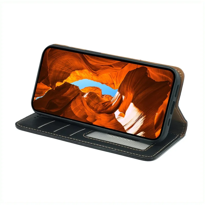 For Xiaomi Redmi Turbo 4 Pro 5G / Poco F7 5G Case Wallet RFID Blocking Leather Phone Cover Strong Magnetic Closure - Black