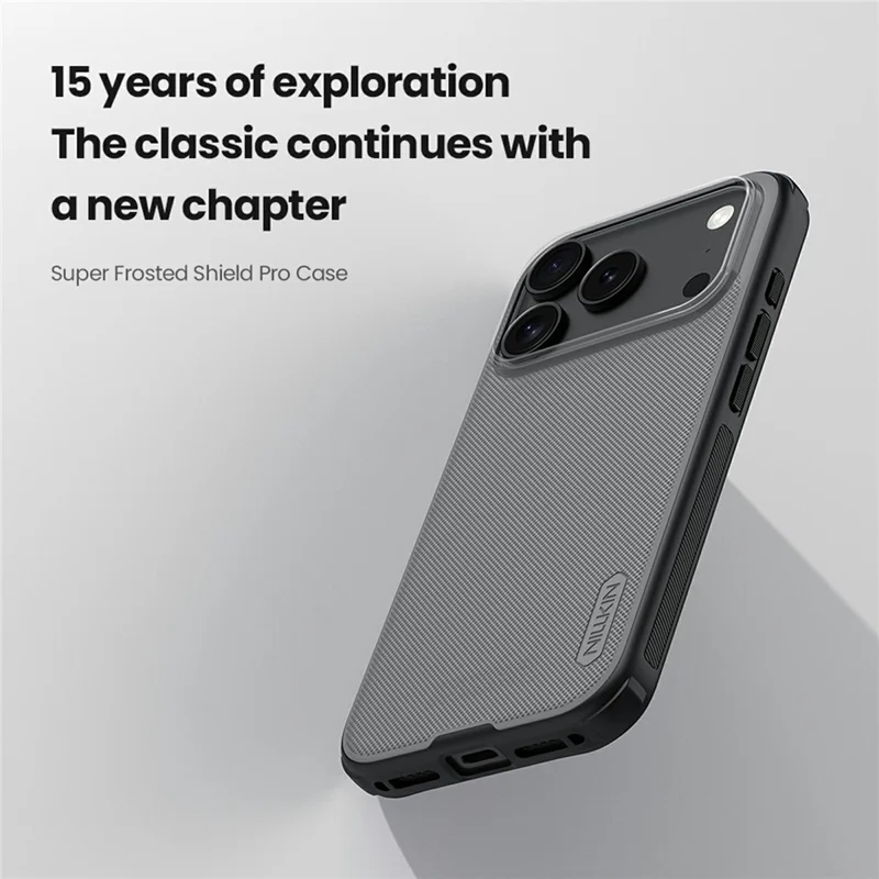NILLKIN Super Frosted Shield Pro For iPhone 17 Pro Case Matte PC TPU Clear Black Phone Back Cover