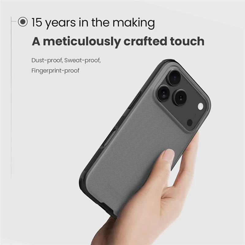 NILLKIN Super Frosted Shield Pro For iPhone 17 Pro Case Matte PC TPU Clear Black Phone Back Cover