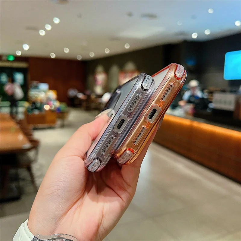 For iPhone 17 Pro Max Magnetic Case Clear Colorful Frame TPU + PC Phone Back Cover with Lens Film - Red