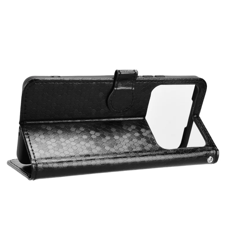 For Realme P4 5G Wallet Case Dot Pattern Imprint PU Leather Phone Cover with Wrist Strap - Black