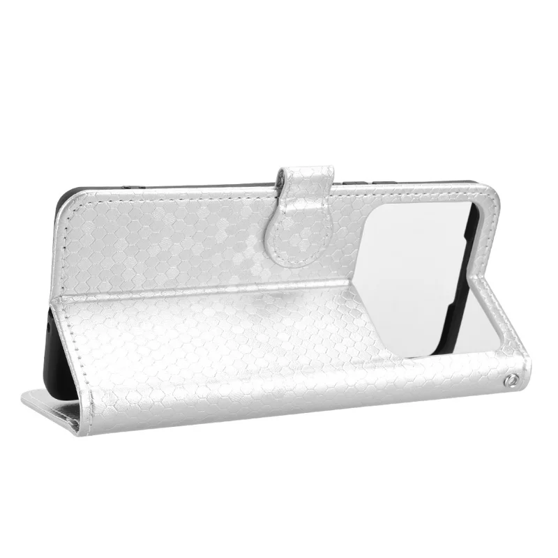 For Realme P4 Pro 5G Wallet Case Dot Pattern Imprint PU Leather Phone Cover with Wrist Strap - Silver