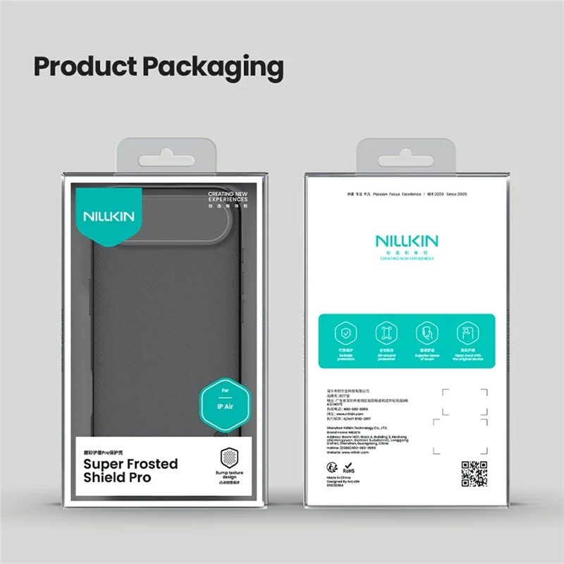 NILLKIN Super Frosted Shield Pro For iPhone Air Case Matte PC TPU Clear Black Phone Back Cover