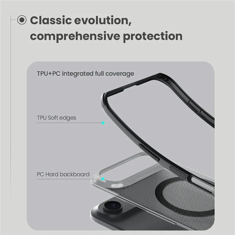 NILLKIN Super Frosted Shield Pro for iPhone Air Magnetic Case Matte PC TPU Clear Black Phone Back Cover