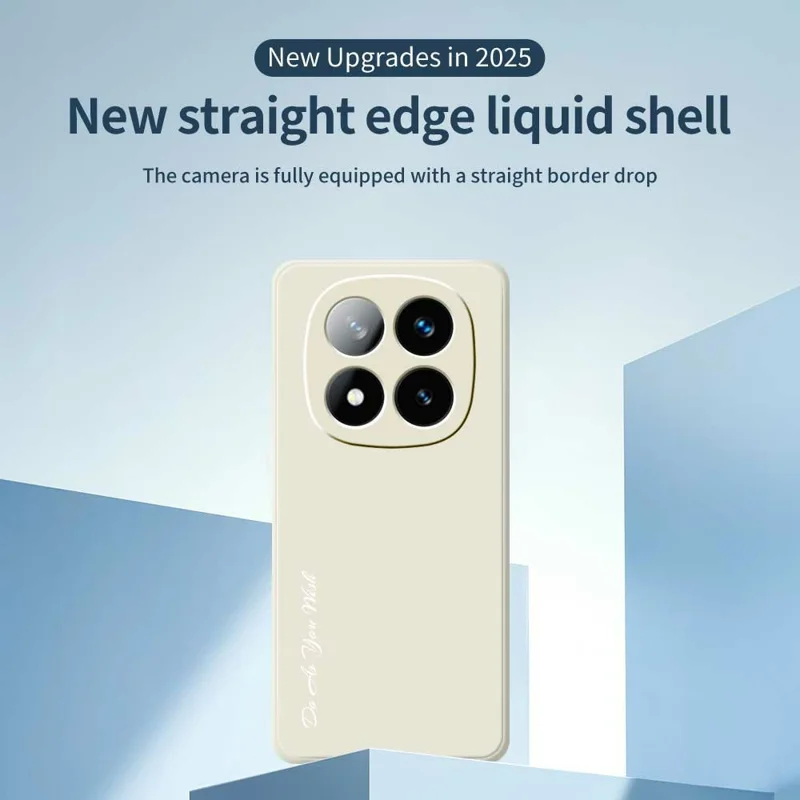 DO AS YOU WISH For Xiaomi Redmi Note 14 Pro 4G Case Straight Edge TPU Phone Back Cover Precise Cutouts - White