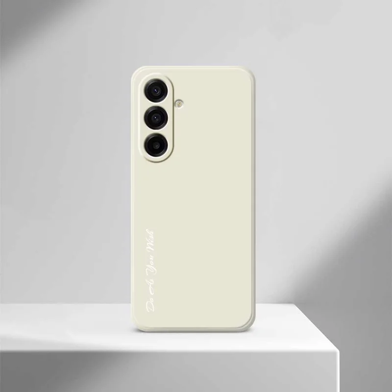 DO AS YOU WISH For Samsung Galaxy A17 5G / A17 4G Case Straight Edge TPU Phone Back Cover Precise Cutouts - White