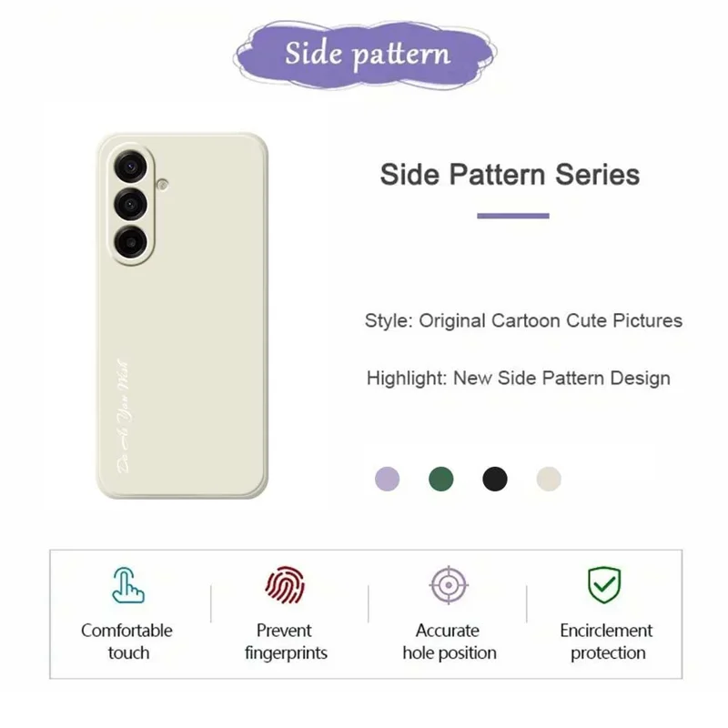 DO AS YOU WISH For Samsung Galaxy A17 5G / A17 4G Case Straight Edge TPU Phone Back Cover Precise Cutouts - White