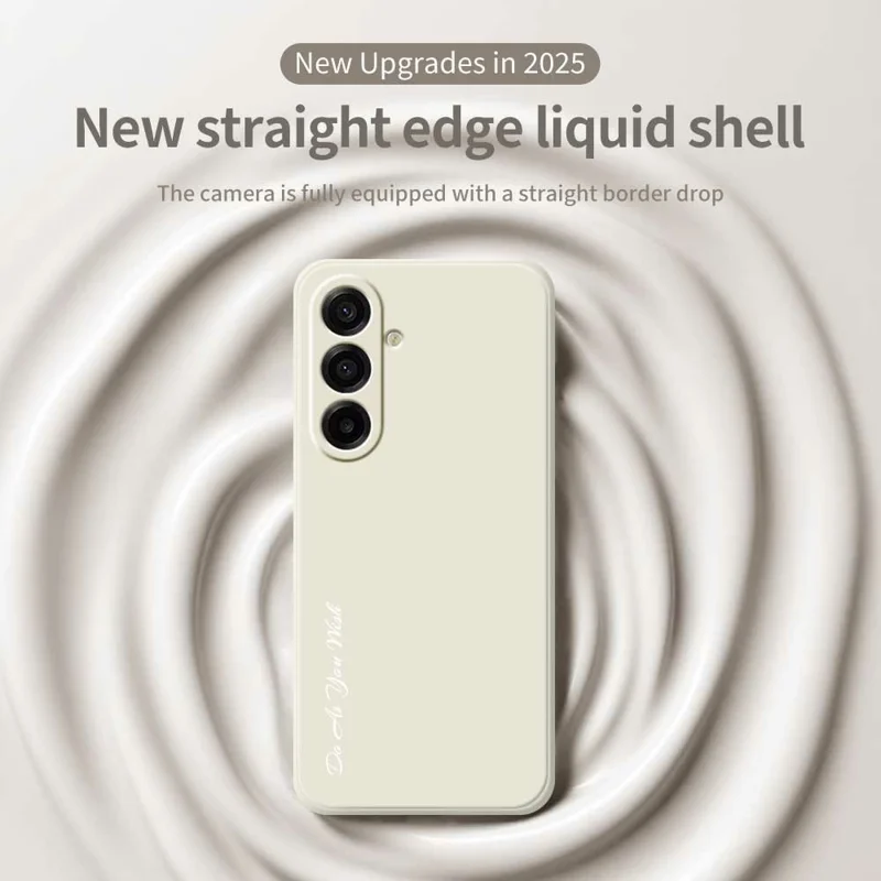 DO AS YOU WISH For Samsung Galaxy A17 5G / A17 4G Case Straight Edge TPU Phone Back Cover Precise Cutouts - White