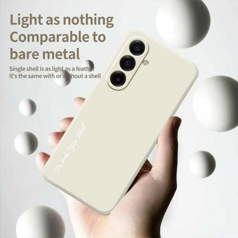 DO AS YOU WISH For Samsung Galaxy A17 5G / A17 4G Case Straight Edge TPU Phone Back Cover Precise Cutouts - White