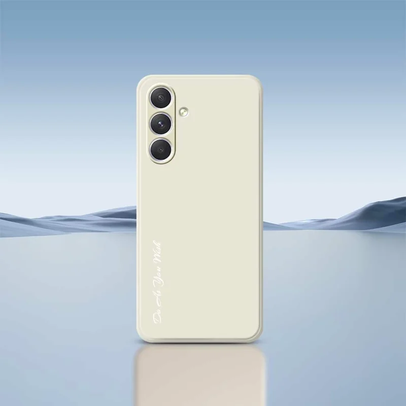 DO AS YOU WISH For Samsung Galaxy A54 5G Case Straight Edge TPU Phone Back Cover Precise Cutouts - White