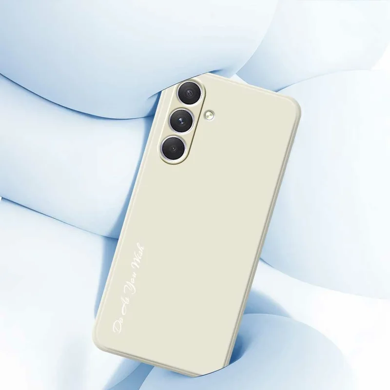 DO AS YOU WISH For Samsung Galaxy A54 5G Case Straight Edge TPU Phone Back Cover Precise Cutouts - White