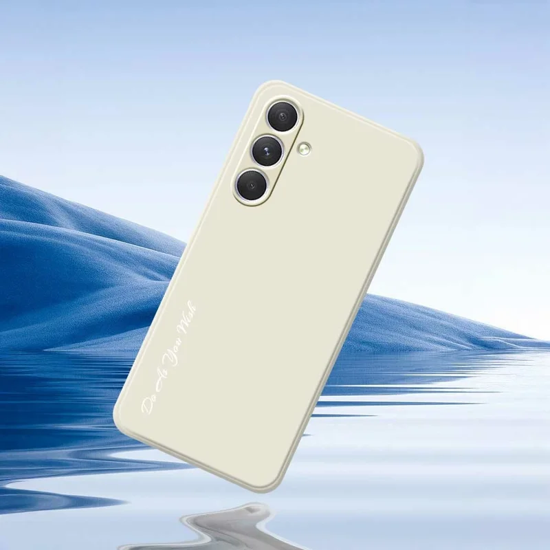 DO AS YOU WISH For Samsung Galaxy A54 5G Case Straight Edge TPU Phone Back Cover Precise Cutouts - White