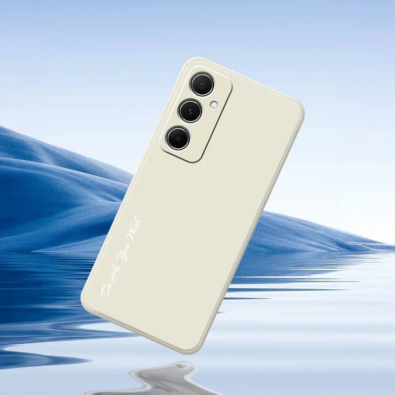 DO AS YOU WISH For Samsung Galaxy A35 5G Case Straight Edge TPU Phone Back Cover Precise Cutouts - White