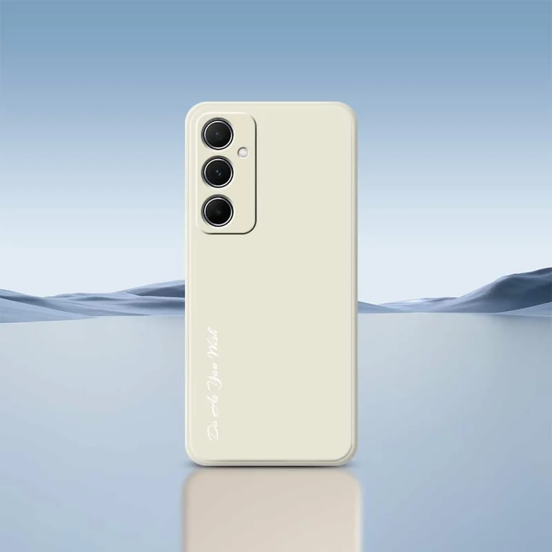 DO AS YOU WISH Voor Samsung Galaxy A55 5G Hoesje Rechte Rand TPU Telefoon Achterkant Precieze Uitsparingen - Wit