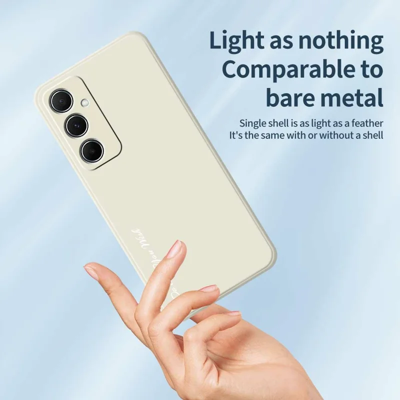 DO AS YOU WISH Voor Samsung Galaxy A55 5G Hoesje Rechte Rand TPU Telefoon Achterkant Precieze Uitsparingen - Wit