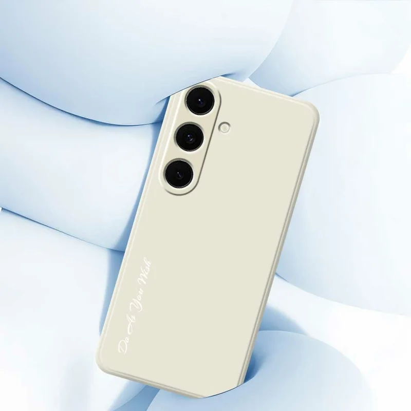 DO AS YOU WISH For Samsung Galaxy S24 FE Case Straight Edge TPU Phone Back Cover Precise Cutouts - White