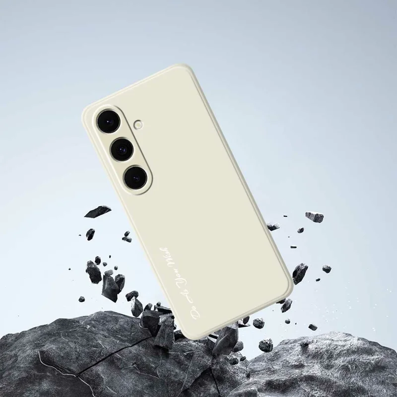 DO AS YOU WISH For Samsung Galaxy S24 FE Case Straight Edge TPU Phone Back Cover Precise Cutouts - White
