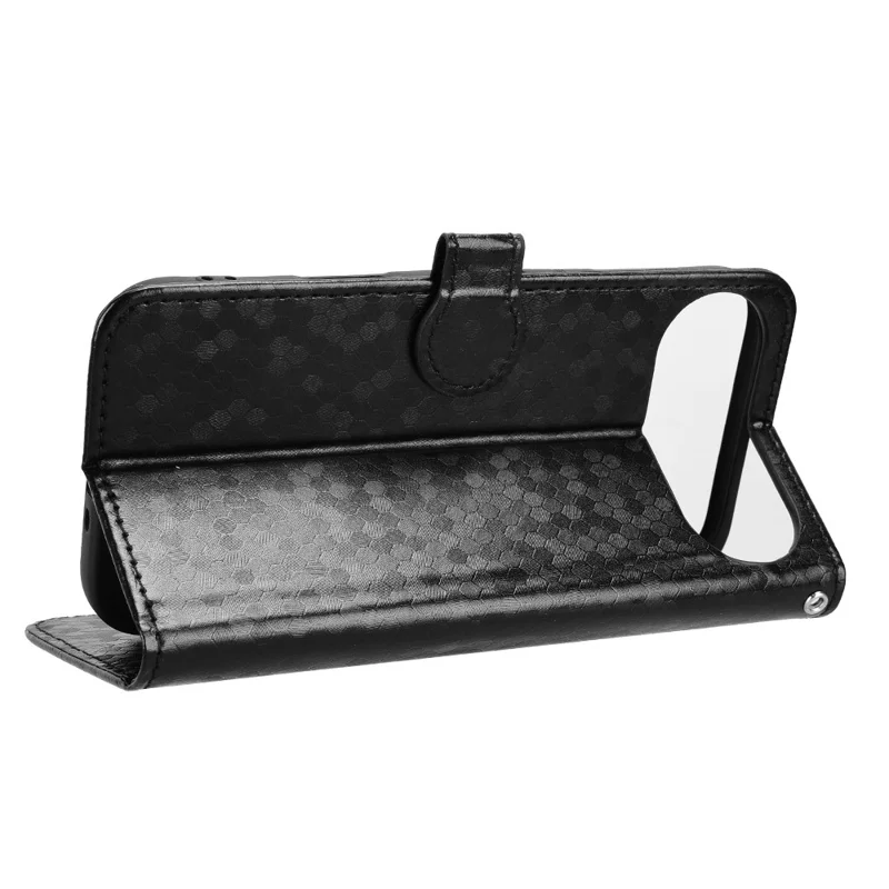 Til iPhone Air Wallet Case med prikpatterning i PU-læder med håndledsrem - Sort