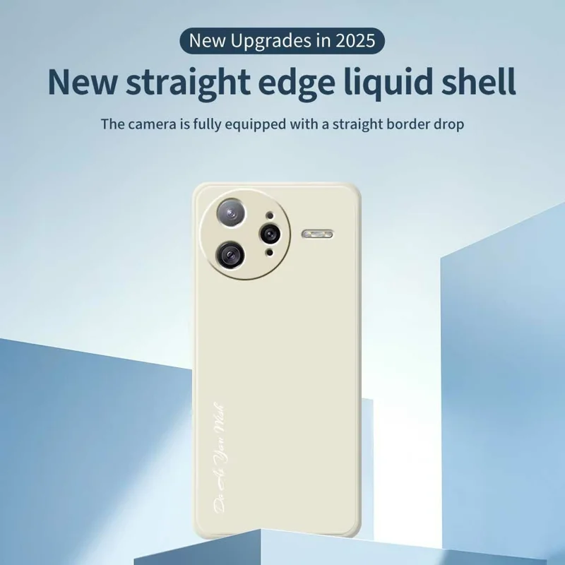 DO AS YOU WISH Etui na Xiaomi Poco F7 Ultra 5G, prosta krawędź, pokrywa tylna z tworzywa TPU, precyzyjne wycięcia - Biały