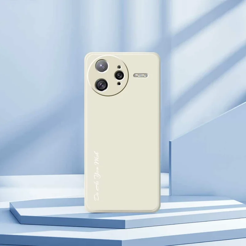 DO AS YOU WISH Etui na Xiaomi Poco F7 Ultra 5G, prosta krawędź, pokrywa tylna z tworzywa TPU, precyzyjne wycięcia - Biały