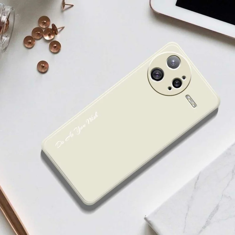 DO AS YOU WISH Etui na Xiaomi Poco F7 Ultra 5G, prosta krawędź, pokrywa tylna z tworzywa TPU, precyzyjne wycięcia - Biały