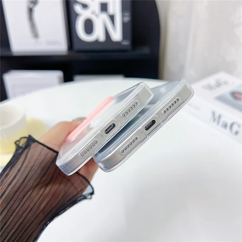 For iPhone 18 Pro Max / 17 Pro Max Clear Case Compatible with MagSafe PC + TPU Phone Back Cover - Black