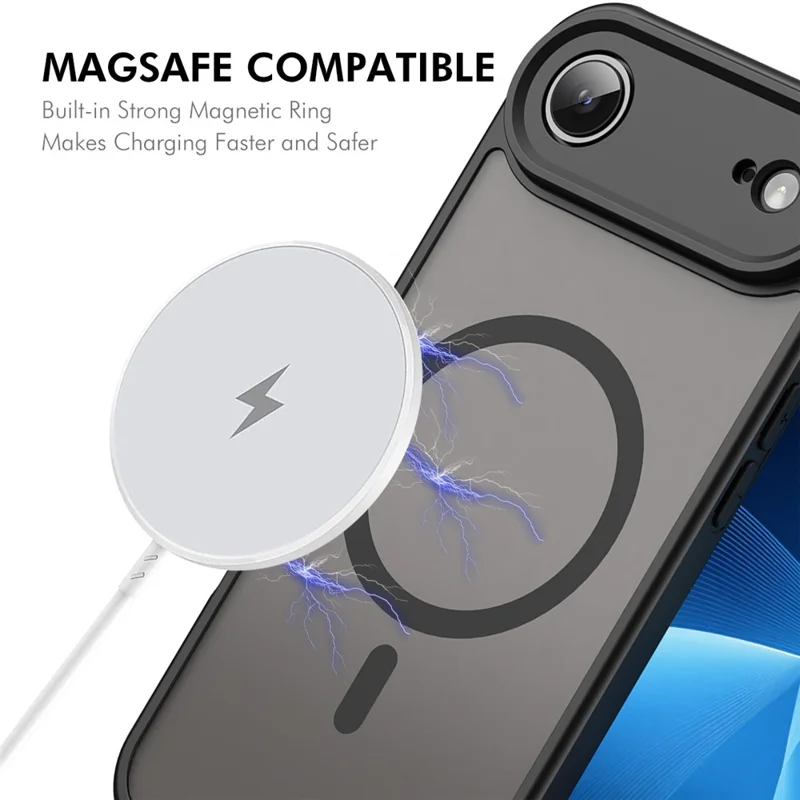 ENKAY HAT PRINCE For iPhone Air Magnetic Case with Hydrogel Film PC TPU Matte Phone Cover - Blue