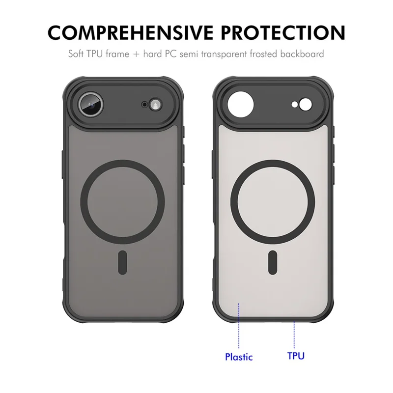 ENKAY HAT PRINCE For iPhone Air Magnetic Case with Hydrogel Film PC TPU Matte Phone Cover - Blue