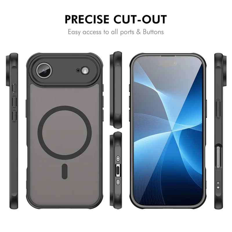 ENKAY HAT PRINCE For iPhone Air Magnetic Case with Hydrogel Film PC TPU Matte Phone Cover - Blue