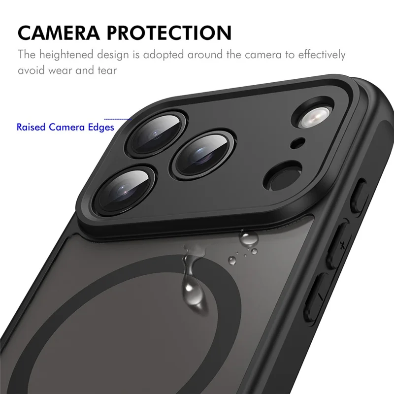 ENKAY HAT PRINCE For iPhone 17 Pro Max Magnetic Case with Hydrogel Film PC TPU Matte Phone Cover - Blue