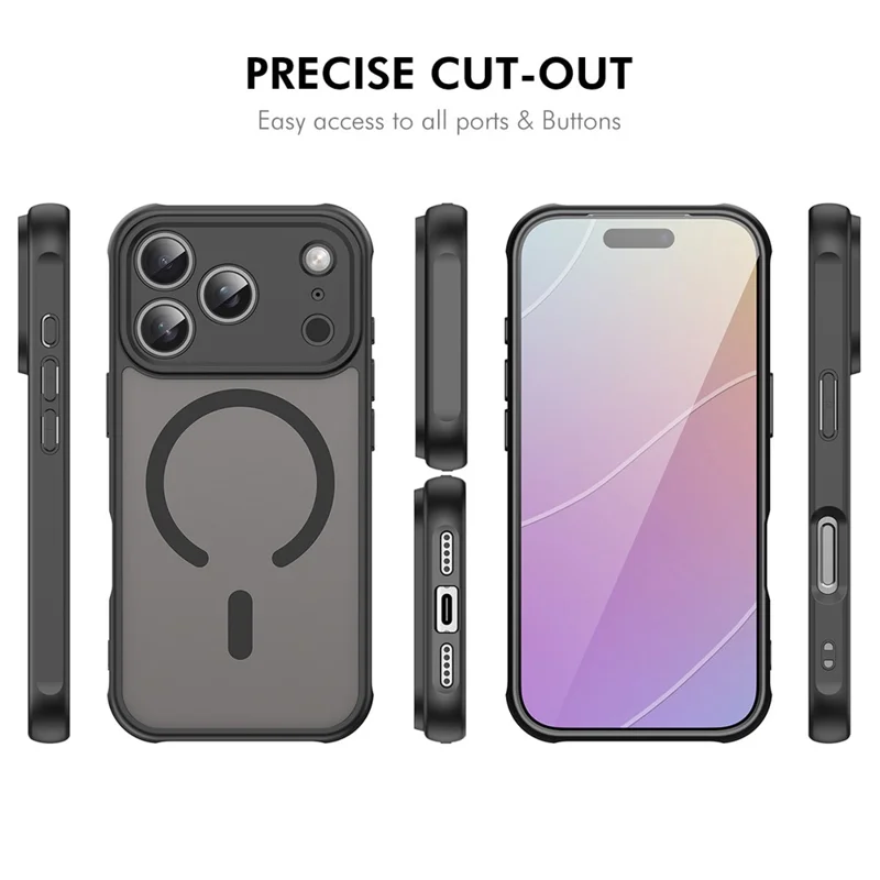 ENKAY HAT PRINCE For iPhone 17 Pro Max Magnetic Case with Hydrogel Film PC TPU Matte Phone Cover - Blue