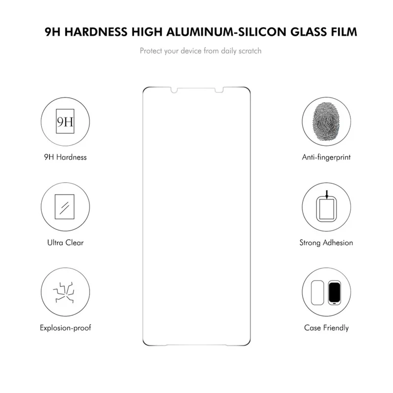 ENKAY SOMBRERO PRÍNCIPE Para Sony Xperia 1 VII Estuche magnético con cubierta de teléfono mate de PC TPU de vidrio templado 9H - Negro