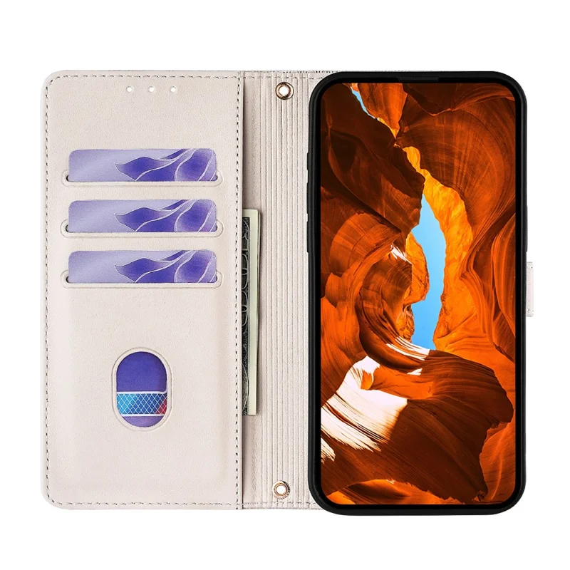 For iPhone 17 Pro Case Metal I-Buckle PU Leather Wallet Phone Cover - White