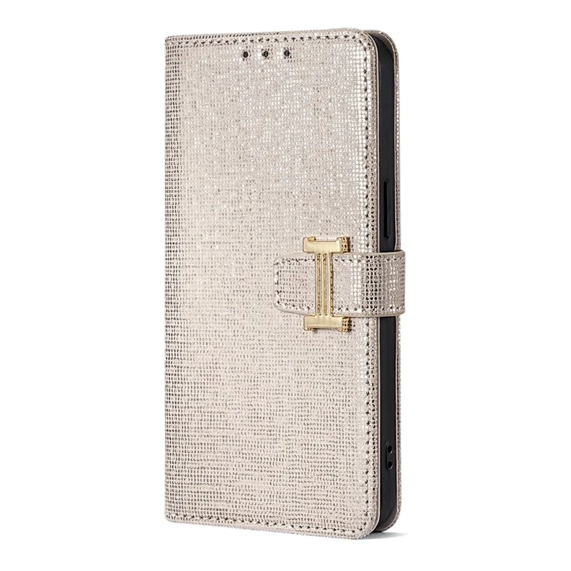 For iPhone 17 Pro Max Case Metal I-Buckle PU Leather Wallet Phone Cover - White