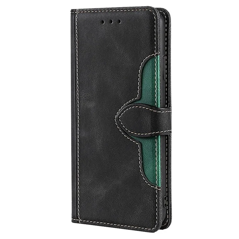 For iPhone 17 Pro Max Case Leather Wallet Phone Cover with Straw Hat Magnetic Clasp - Black